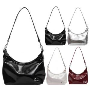 【New Arrival】 Women PU Stylish Crossbody Bag Large Capacity Trendy Messenger Bag Multi-pockets Elegant Underarm Bag Simple Satchel Bag