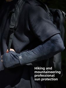 miiow | Mens Ice Silk Cooling Heat Resistant Sleeve Cycling Outdoor Summer UV Protection Breathable Lightweight Long Sleeve Compression Arm Cover