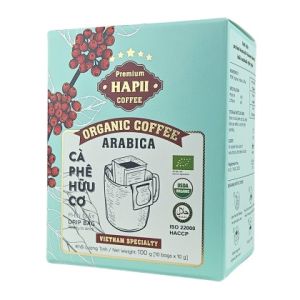 HAPII ORGANIC DRIP BAG COFFEE - ARABICA 100G (10 BAGS X 10G)