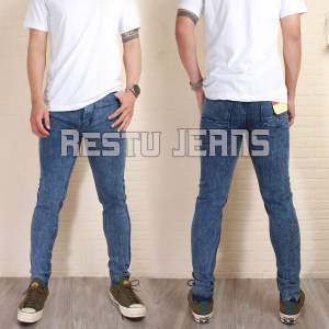 CELANA PANJANG JEANS PRIA SNOW BLACK BLUE GREY PREMIUM TERBARU BAHAN MELAR