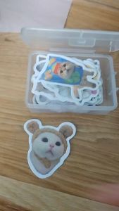 Set 50 Sticker mèo cute dễ thương dán laptop điện thoại đàn guitar mũ bảo hiểm vali.