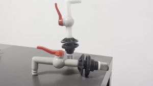 Plastic Water Tank Tap with Filter 1/2" Barbed Outlet Garden Irrigation Fitting Bulkhead Mounted Ball Valve Spigot for Rain Ba