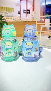 Botol Minum Anak Lucu Tali Panjang Botol Minum Sekolah Anak Karakter Unik 600ml 3213