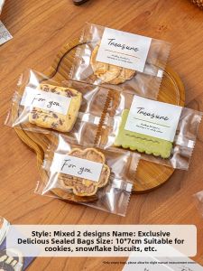 MEIDI | Sealing Machine Food Grade Transparent Self-Sealing Cookies Packaging Bags Gold
