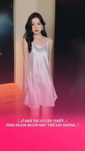 [Freesize 40- 60kg] Bộ đồ ngủ Phi lụa cánh tiên cute  thời trang cao cấp chất liệu ít nhăn thích hợp cho các nàng