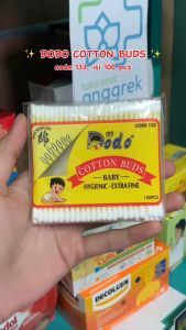 DODO Cotton Buds Baby 133 - Biji Kapas Halus Pembersih Telinga Bayi 100 pcs