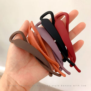 กิ๊บติดผมแบบหางม้าสีเทาอ่อนสไตล์เกาหลีสำหรับผู้หญิง กิ๊บติดผมแบบไขว้ กิ๊บติดผมแบบแบน เครื่องประดับผมที่ใช้งานง่าย สไตล์ลำไย