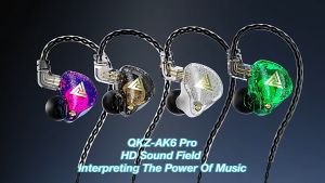 Qkz Ak6 Pro 1dd Dynamic Wire Earphones Hi-Fi Bass Earbuds In-Ear Monitor with Mic Removable Cable