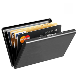 High-End Stainless Steel Mens Card Holder Ultra-Thin Multi-Layer Multi-Slot Credit Card Bag Creative Metal Business Card Box