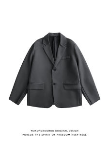 Wukong Goods Autumn Vintage Single-Breasted Fancy Leisure Suit Male and Female Trendy Brand Loose Easiest for Match Suit Outwear