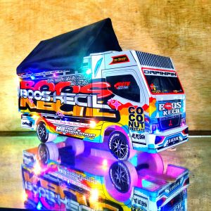 PROMO MINIATUR TRUK OLENG FULL LAMPU DAN TERPAL TERMURAH