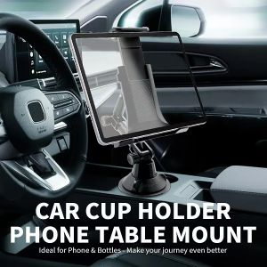 JFBONIN 2025 Rotating Tablet Stand Car Phone Stand Holder Car Water Cup Phone Stand In Car Navigation