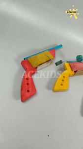 Mainan Anak Pistol Kayu Putar Jadul Suara Tembakan Etek-Etek