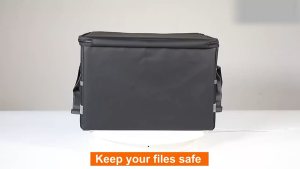 File Storage Box with Lock Fireproof File Box Fireproof Document Box with Zipper File Cabinet Portable Home Office Car Safe Box