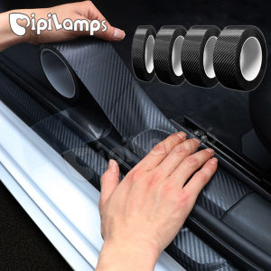 3D miếng dán sợi Carbon ngưỡng cửa ô tô màng bảo vệ chống trầy xước không thấm nước Matte Đen Nano sticker cho thân xe bao gồm dán