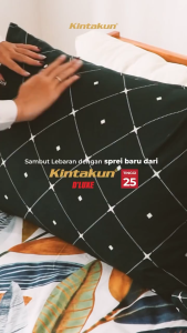 USHOP Kintakun Dluxe Bedcover saja / Comforter 180x200 cm Bahan Microtex Disperse Double Karet Anti Geser