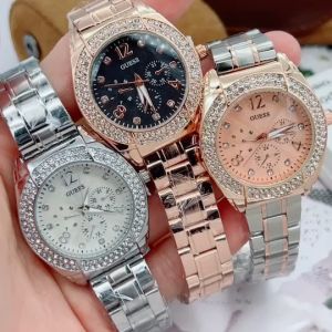 G นาฬิกาผู้หญิง สไตล์ ลักชูรี่ ระบบ ควอตซ์ สายนาฬิกา สแตนเลส ขนาด 34 มม