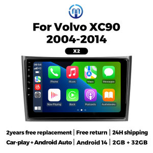 NaviFly 2din Carplay Android 14 Auto Car Radio For Volvo XC90 2002 - 2014 Multimedia Video Player GPS Navigation WiFi BT Audio