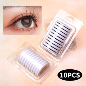 10pcs Eyelash Glue Strip Glue-Free Lashes Adhesive Tape Reusable Self-stick Glue Strip Hypoallergenic Eyelash Extension Makeup Tool