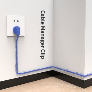 40 unit tetapkan klip pengurus kabel tanpa gerudi klip penyimpanan wayar yang tidak menandakan dilampirkan ke dinding selamat diri pelekat wayar Snap rangkaian kabel jejak alat klip