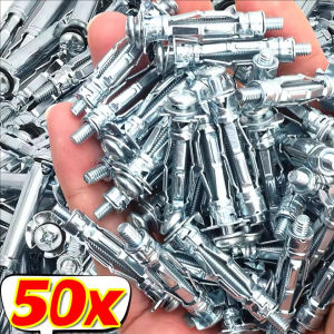 50Pcs Metal Heavy Expansion Bolt Hollow Gecko Tube Screws Wall Ceiling Anchor Pipe Fixing Plug Gypsum Board Hole Fasteners