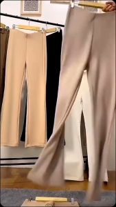 PROMO 3 PCS Celana Wanita Flare Pants Scuba - Celana Cutbray Highwaist Premium