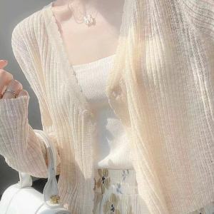 JIFANPAUL | Sun Protection Knitted Cardigan for Summer