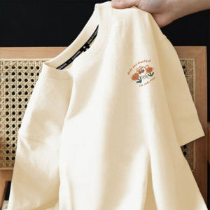 Street Style Short Sleeve T-Shirt Womens Summer New Fashion Shoulder Top American Spicy Girl Couple Matching Cotton Tee