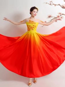 Modern Dance Skirt Large Swing Skirt Womens Performance Costume Square Dance Outfit Fan Dance Six One Opening Dance