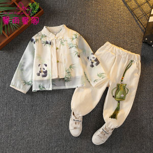 New Chinese Style Long Sleeve Hanfu Childrens Clothing Boys Performance Outfit Spring Autumn Traditional National Fashion