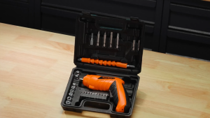TASKTOOL 47PCS Cordless Electric Screwdriver Mini Power Drill Type-C Charging Lithium Battery Drill Bit Tool With LED Light