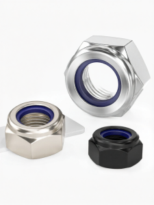 TIANZHUOJINSHU | Blue-White Zinc Plated Nylon Locknut Hexagonal Self-Locking Anti-Slip
