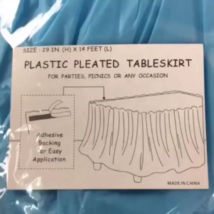 Disposable Dining Table Skirt cloth Waterproof Oilproof Plastic Table Cover Birthday Party Decor