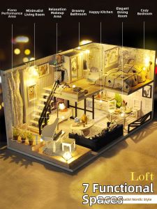 QIAOZHIJIANG | Creative Birthday Wedding Gift DIY Cottage Model Block Toy Practical