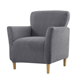 1PC Áo Phủ Ghế Bệt Jacquard Màu Trơn Chất Liệu Co Giãn Bảo Vệ Ghế Sofa Dành Cho Phòng Khách Ghế Đơn Ghế Bành