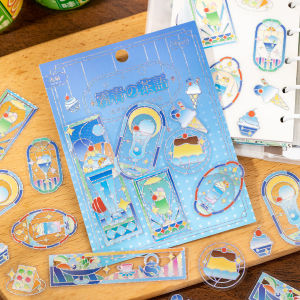 30pcs Kawaii Ancient Showa Food PET Label Stickers DIY Diary Phone Case Handmade Scrapbook Aesthetic Supplies