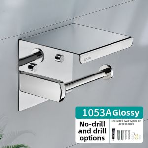HITOMI | Stainless Steel Wall-Mounted Paper Towel Holder Phone Shelf