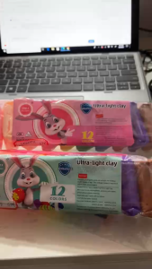 🧸 Đất Sét Siêu Nhẹ 12 Màu Cho Bé – Tạo Hình Thỏa Sức Không Bẩn Tay