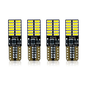 4PCS T10 W5W 168 CANBUS 4014 24SMD LED Turn Signal Brake Reading Lights for Car Signal Lights 6000K 12V