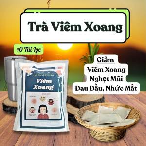 TRÀ VIÊM XOANG - cứu tinh cho nhưng ai bị Viêm xoang Nghẹt mũi nhức mỏi  mắt - 40 Túi lọc Trà Đông Y Việt