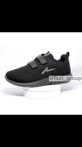 FIURI - Ando - PINO VIANY VELCRO 29-40 FULL HITAM - Sepatu Kets Pria - Sneakers Pria - Sepatu Olahraga Sport Pria - Sepatu Casual - Sepatu Jogging Lari Fitness Gym Senam Pria - Sepatu Anak Laki-Laki Cowok - Sepatu Sekolah Bertali SD SMP SMA