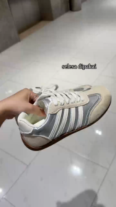 Silver Retro German Army Trainers Korean Style Casual Sneakers
