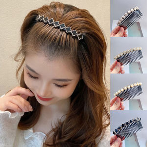 Children Pearl Super Large Hair Comb Bangs Comb Broken Hair Finishing Comb Hairpin Headdress