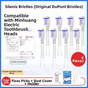 Soft Bristles Electric Toothbrush Replacement Head Universal Fit Minhuang AD-8009 Deep Cleaning Nylon Brushes Standard Design