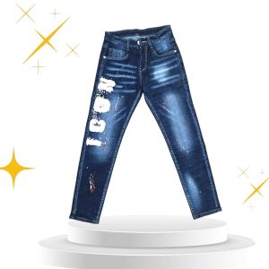 Quần jean size nhỡ màu xanh