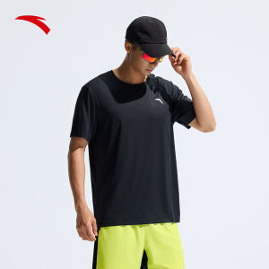 ANTA Men Training T-Shirt Loose-Fit Breathable Moisture-Wicking Quick-Dry Fitness Athletic 952537103 Legit Official Store