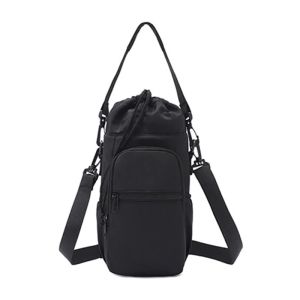 Portable Water Bottle Bag with Adjustable Strap Thermal Mugs Insulated Protective Cover Phone Pocket Outdoor Sports Travel Bag
