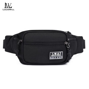 LouisWill Mens Chest Bag Waist Bag Large Shoulder Bag Wear-resistant Cross body Shoulder Pouch Purse Man Chest Bag Side Bag