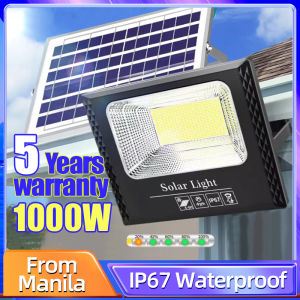Original Solar Light Outdoor Waterproof 50000W Led Outdoor Flood Light White Light Solar Street Lights with Charging Indicator Spotlight for Street、Garden、Garage