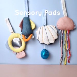 Learning Time Sensory Pads Tummy Time Series - 4 Mainan Gantung Stimulasi Sensorik Bayi Usia 1-9 Bulan